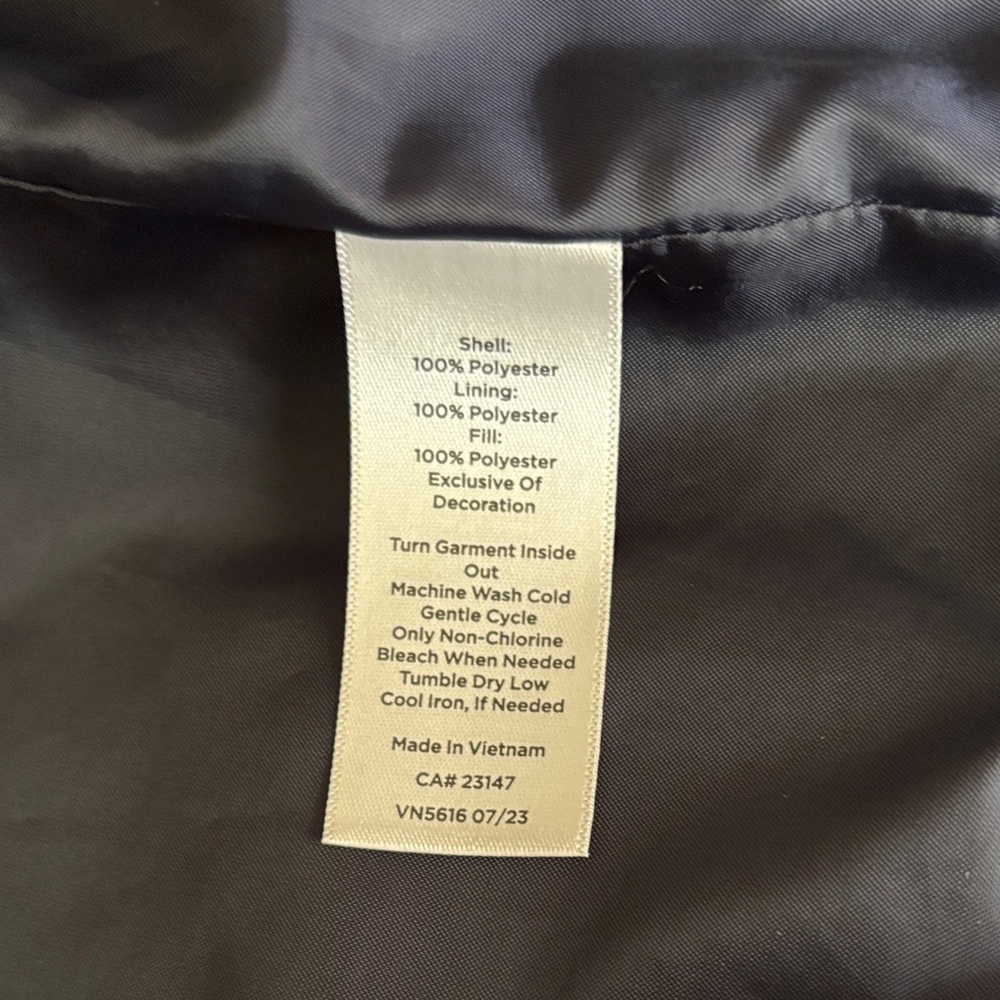 Sale-Talbots Green and Navy Quilted Plaid Puffer Jacket - Picture 10 of 11